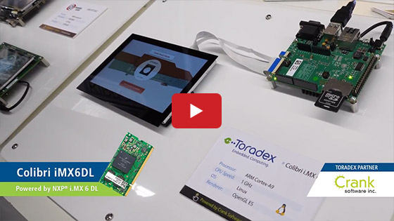 Crank Storyboard Suite running on Toradex Hardware
